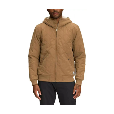 TNF Brown Loose Fit Zip-Up Hooded Jacket NF0A4QZO-UU0