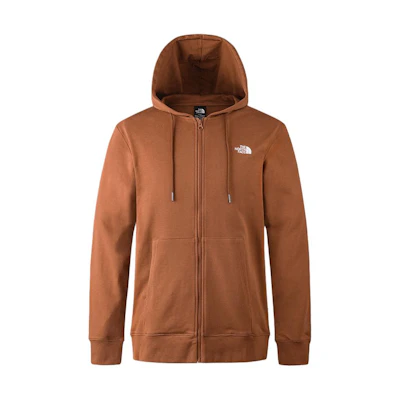 TNF Brown Outdoor Hoodie with Back Logo Print, Breathable Knit NF0A83OR-QHO
