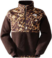 The North Face Brown Printed Fleece Half-Zip Pullover Sweater NF0A5IXI-OS6 The North Face Brown Printed Fleece Half-Zip Pullover Sweater NF0A5IXI-OS6
