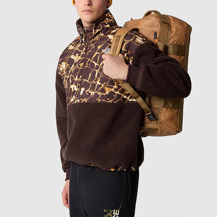 Sizing The North Face Suéter Polar Marrón Estampado con Cremallera Media NF0A5IXI-OS6
