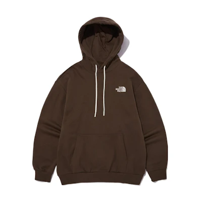 TNF Brown Solid Logo Embroidered Hoodie NM5PN90E