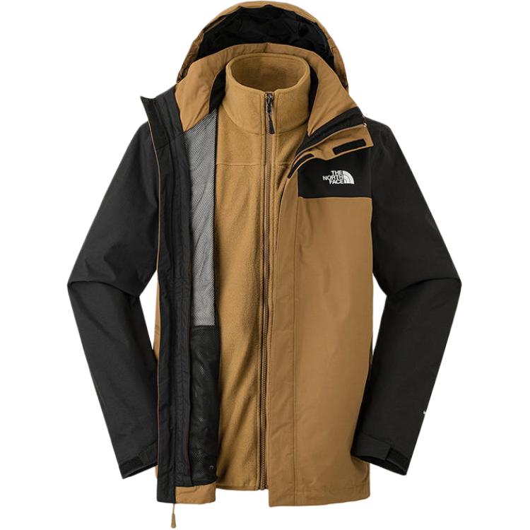 TNF Brown Tri-Climate 3-in-1 Waterproof Windproof Jacket NF0A8DNJ-YW2