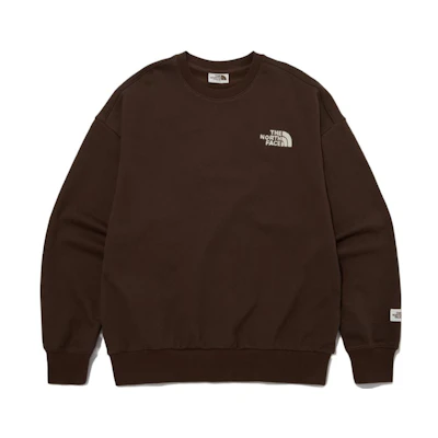 TNF Brown Unisex Logo Crewneck Pullover Sweatshirt NM5MP50K