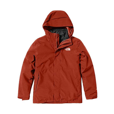TNF Brown Waterproof 3-in-1 Jacket with Logo, Zip & Removable Hood NF0A81RN-WEW