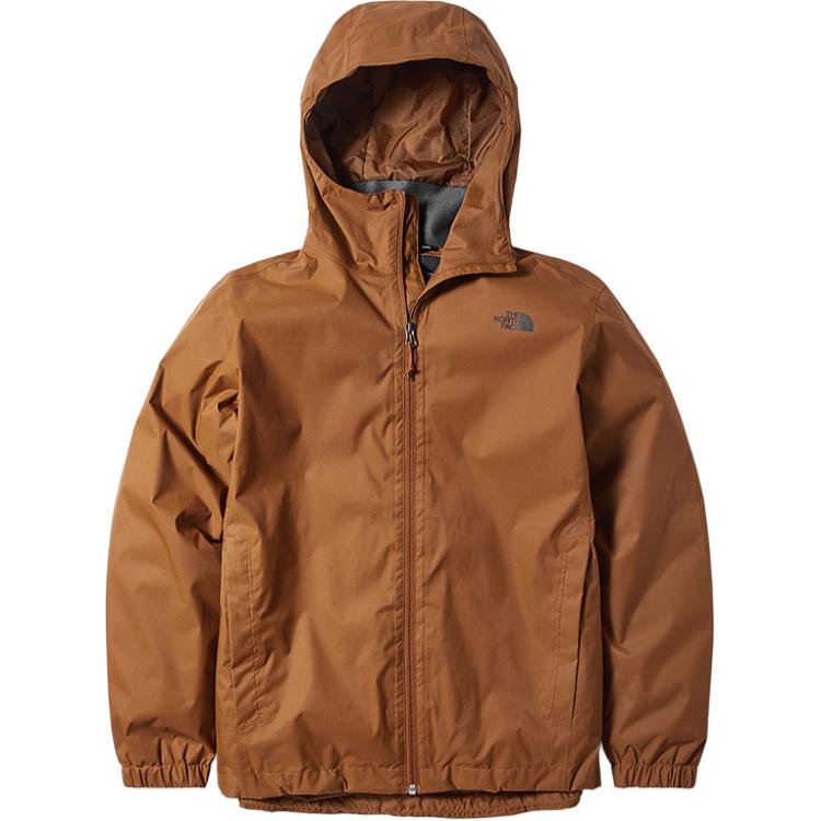 TNF Brown Waterproof Breathable Logo Hooded Casual Jacket NF0A4NFE-UBT