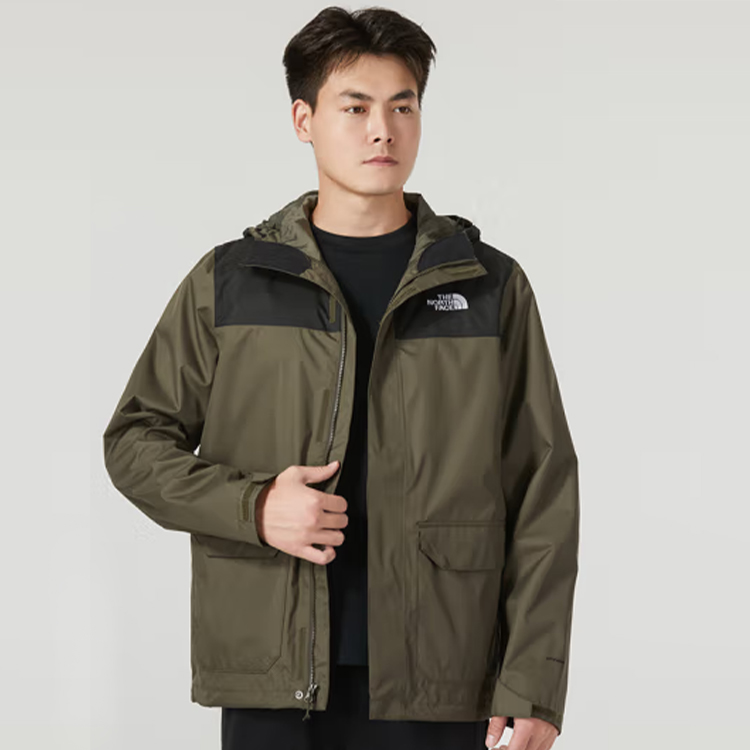 TNF Brown Waterproof Hiking Jacket Outdoor Windbreaker. NF0A7QPF-PLX 圖 5
