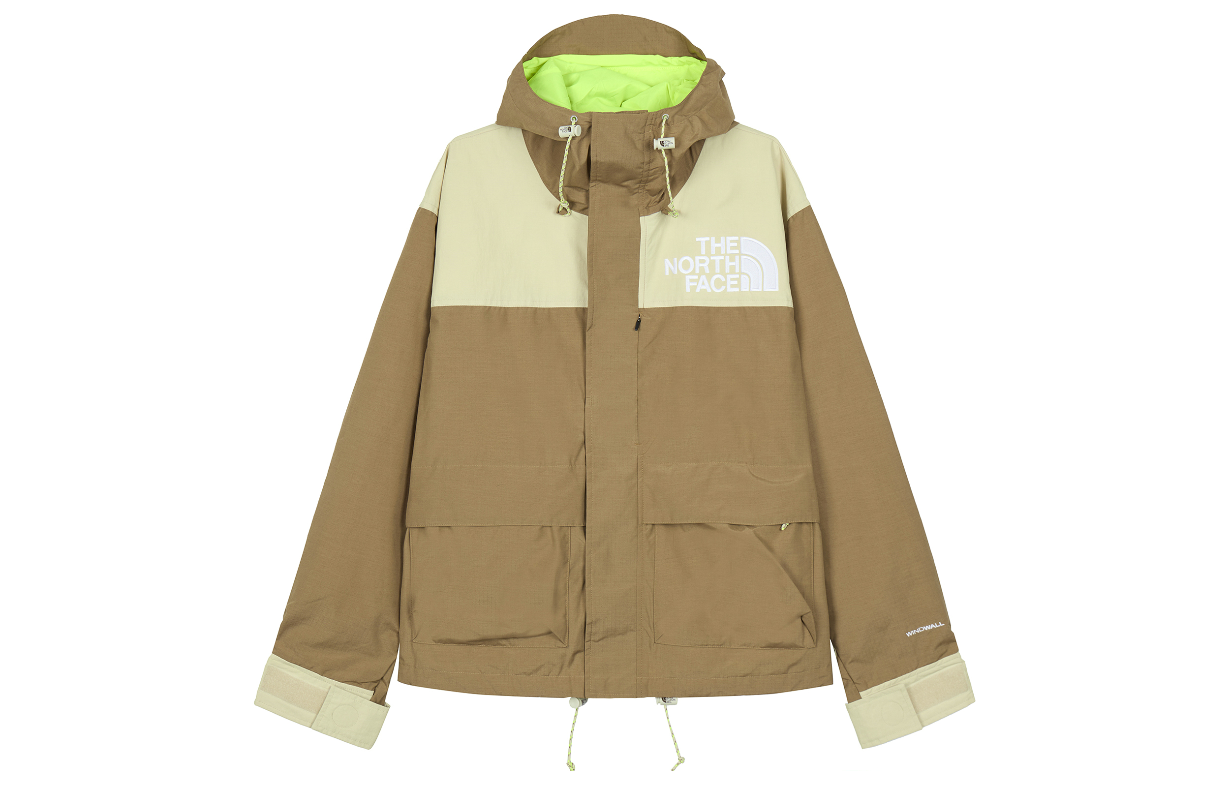 TNF Brown Waterproof Hoodie Jacket with Packable Hood NF0A7ZYQ-92Q