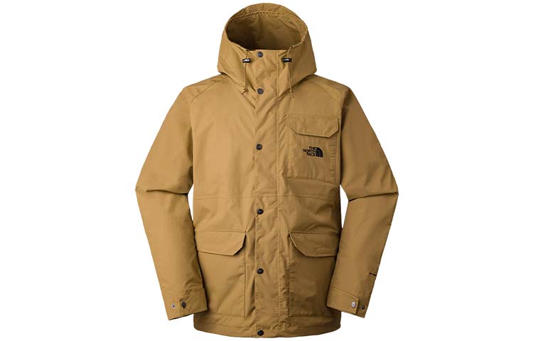TNF Brown Waterproof Windproof Hooded Outdoor Jacket NF0A88RA-173