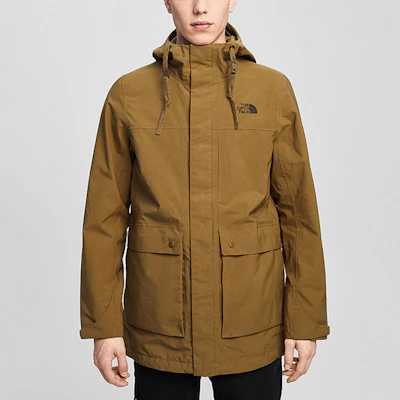 北面棕色防水防风户外连帽夹克 NF0A4U7Y-T5C Shop 北面棕色防水防风户外连帽夹克 NF0A4U7Y-T5C