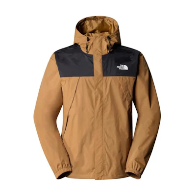TNF Brown Zip-Up Hoodie Jacket with Logo Print 7QEYYW2