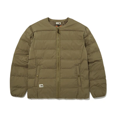 TNF Brown Zip-Up Jacket with Logo Print NJ3NN56M
