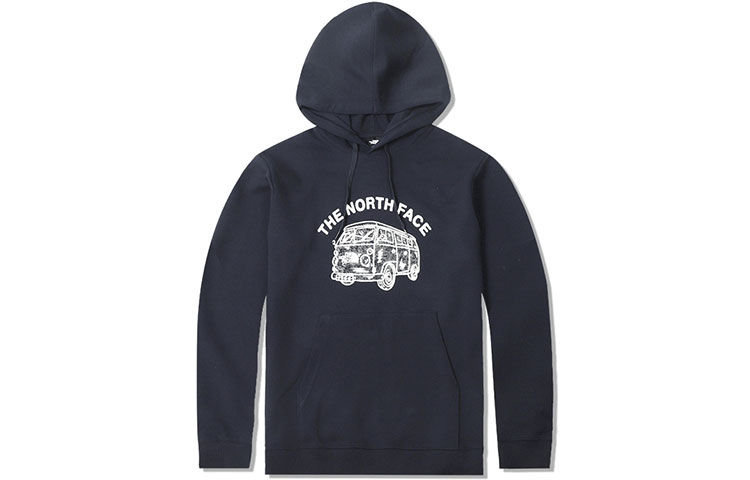 TNF Bus Print Graphic Hoodie Navy Unisex Pullover NF0A7QTH-RG1