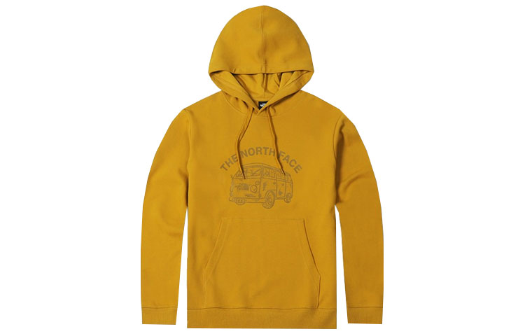TNF Bus Print Hoodie Yellow - Unisex Pullover NF0A7QTH-H9D
