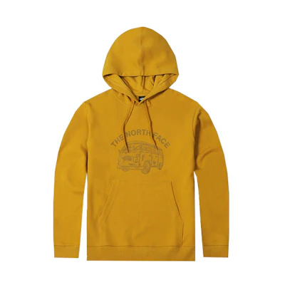 TNF Bus Print Hoodie Yellow - Unisex Pullover NF0A7QTH-H9D