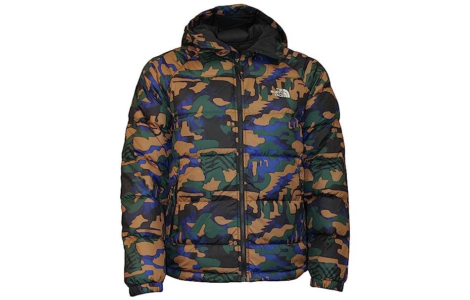 TNF Camo Logo Zip Puffer Jacket Unisex Black NF0A5IXJ-97H