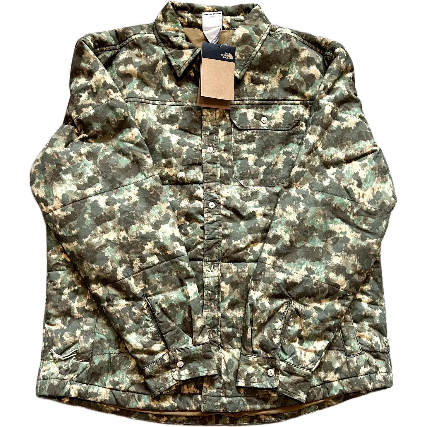 TNF Camo Military Green Button-Up Jacket Shirt for Men NF0A7ZYK-IAQ