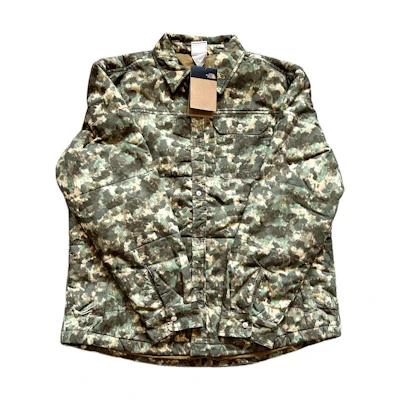 TNF Camo Military Green Button-Up Jacket Shirt for Men NF0A7ZYK-IAQ