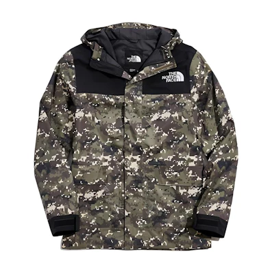 TNF Camo Waterproof Hooded Jacket with Embroidered Logo NF0A4AGD-LJ8