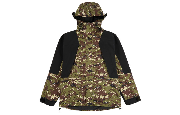TNF Camouflage Colorblock Hooded Jacket Green Camo NF0A4AGF-LJ8