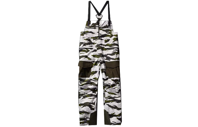 The North Face Camouflage Ski Pants with Braces - Green NF0A5ACC-366