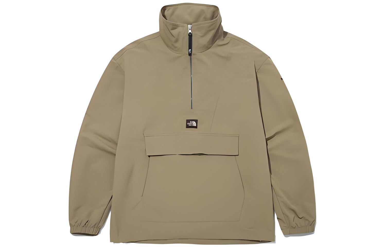 The North Face Camper Anorak Embroidered Logo Half-Zip Jacket Khaki Unisex NA3BM50D