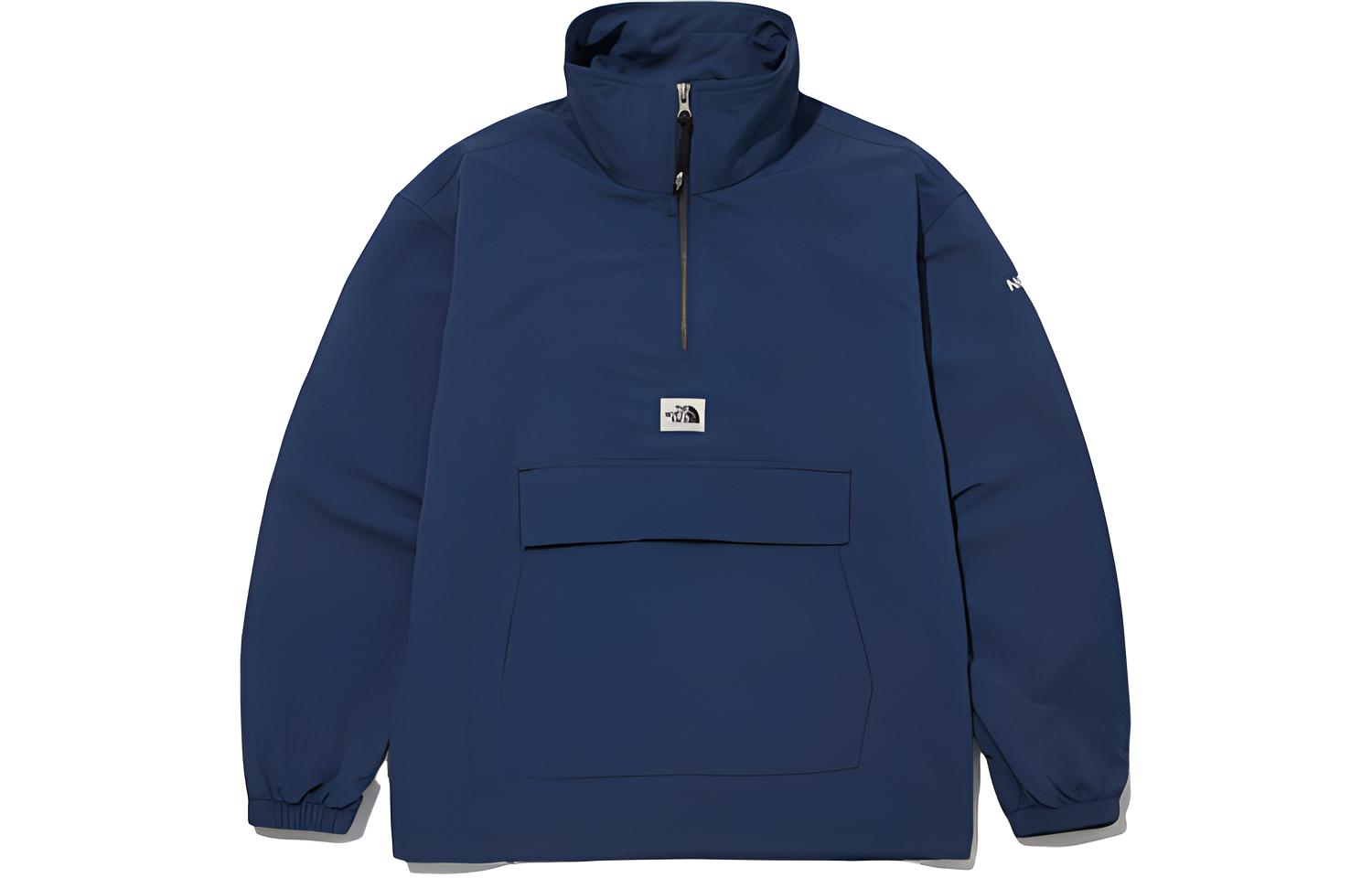 The North Face Camper Anorak Half-Zip Jacket Navy Blue Unisex with Embroidered Logo NA3BM50E