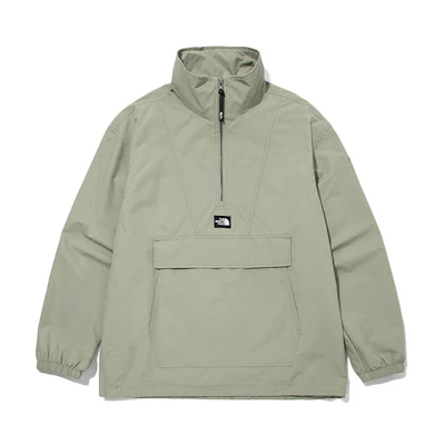 TNF Camper Anorak Half-Zip Pullover Jacket Light Green Unisex NA3BM50G