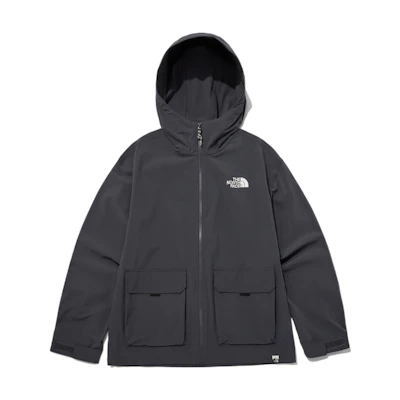 TNF Camper Black Hoodie Jacket with Logo Embroidery Unisex NJ3BP06C