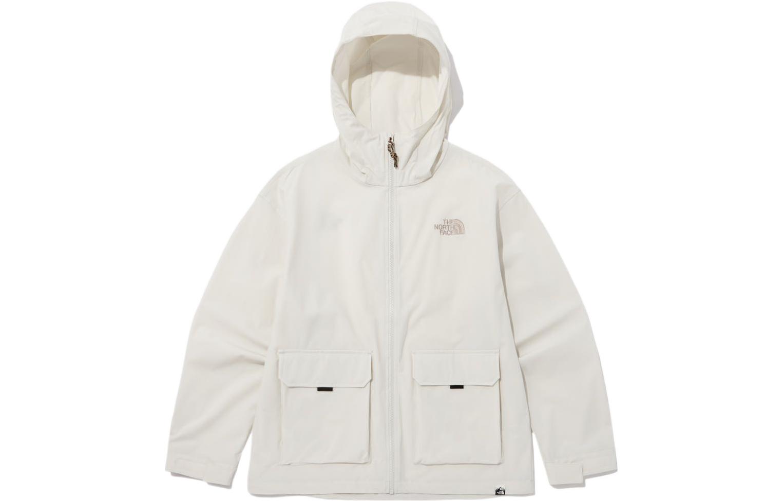 TNF Camper Logo Embroidered Hoodie Jacket Unisex White NJ3BP06A 圖 2