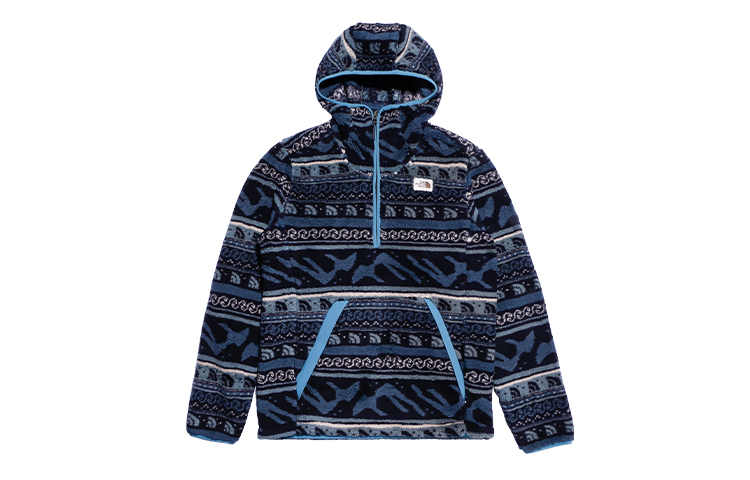 TNF Campshire 1/2 Zip Fleece Hoodie Jacket Navy Blue NF0A5GMT-2F3 圖 2