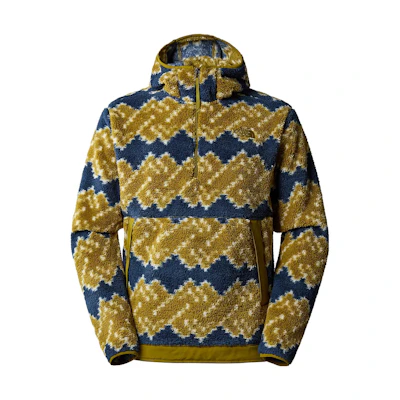 TNF Campshire Full-Print Hooded Fleece Hoodie Men’s Moss Green NF0A84HX-OVH