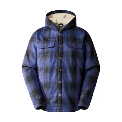 TNF Campshire Plaid Button-Up Hooded Jacket Blue Men’s NF0A7USO-ORF