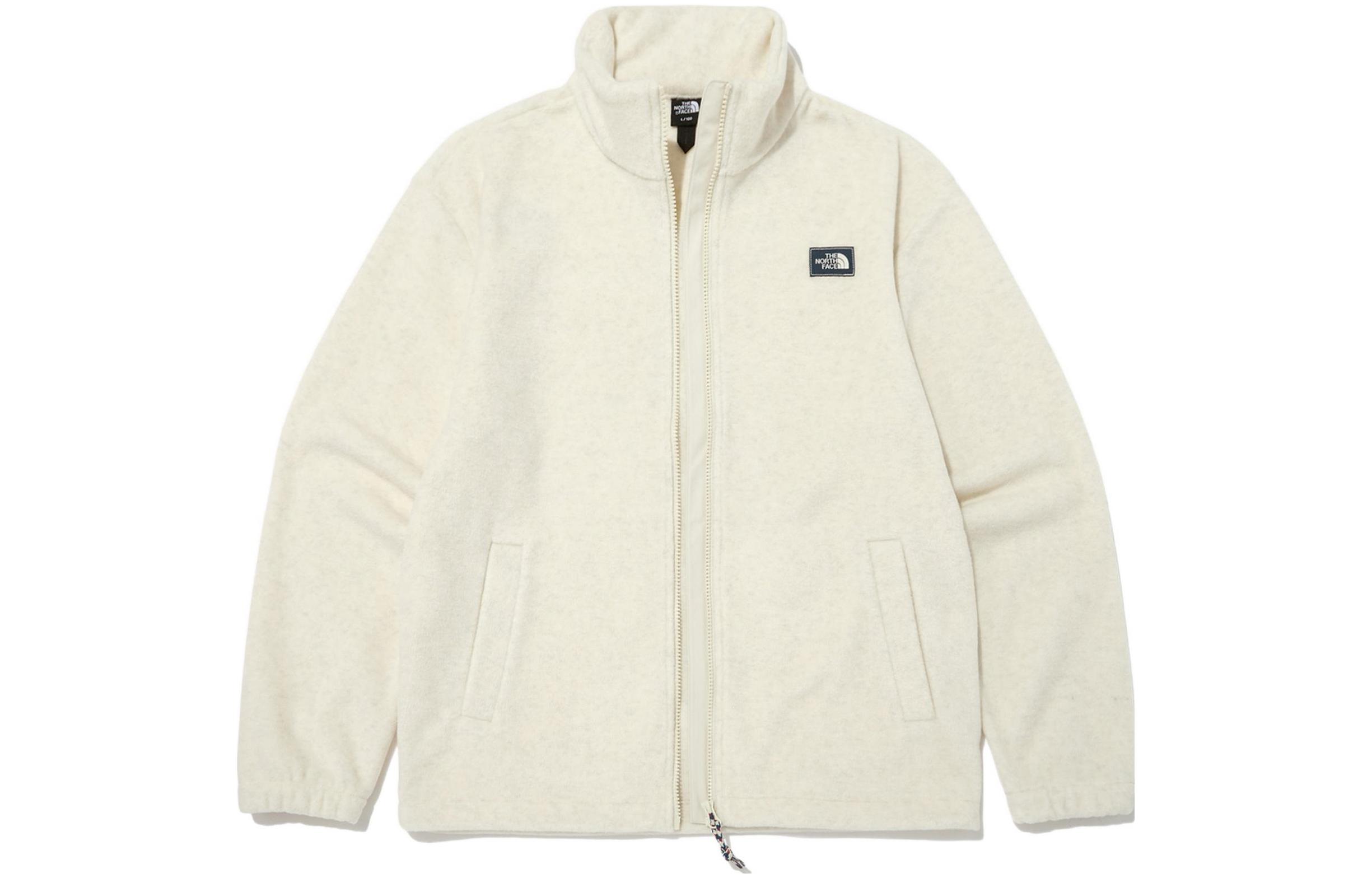 TNF Caravan Ex Fleece Jacket Cream Unisex Casual Logo Track Jacket NJ4FN58B