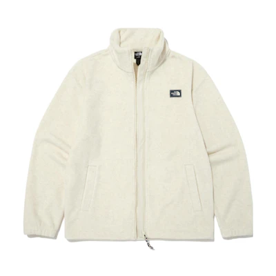 TNF Caravan Ex Fleece Jacket Cream Unisex Casual Logo Track Jacket NJ4FN58B
