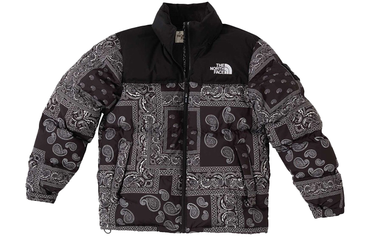 TNF Casestudy Paisley Puffer Winter Jacket Black Collection NJ1DM64J
