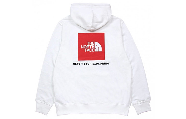TNF Casual Logo Print Pullover Hoodie White NF0A4761-FN4