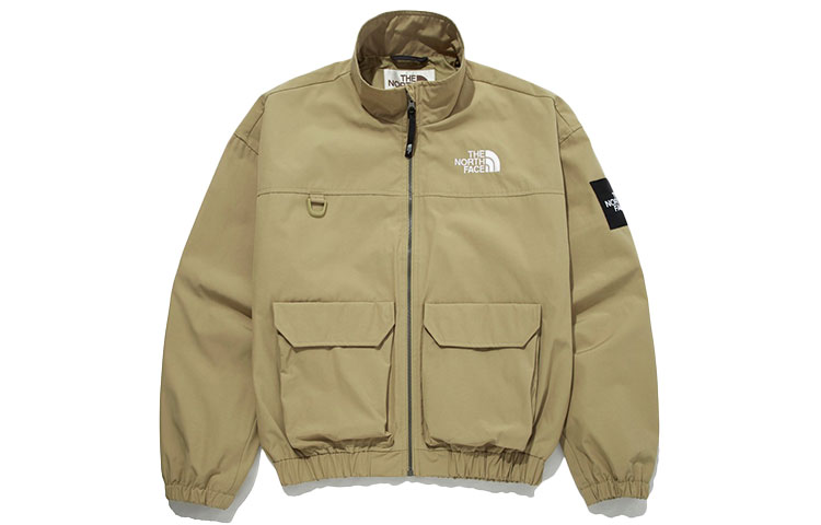 TNF Casual Outdoor Long Sleeve Stand Collar Jacket Khaki NJ4HM50K 圖 2