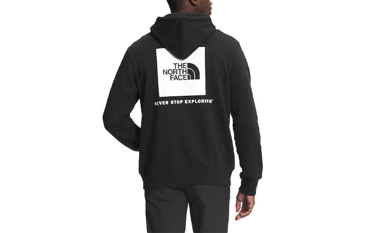 TNF Casual Pullover Hoodie with Back Logo Print - Black NF0A4761-KY4