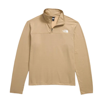 TNF Cedar Trail Grid 1/4 Zip Lightweight Breathable Sweater Khaki NF0A8AZE-LK5