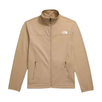 TNF Cedar Trail Grid Logo Khaki Zip-Up Jacket Men Outdoor Casual NF0A8AZF-LK5