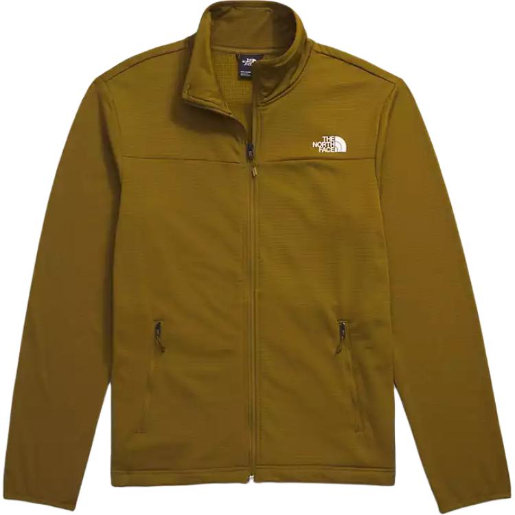 TNF Cedar Trail Grid Logo Zip Jacket Olive Green NF0A8AZF-1OB