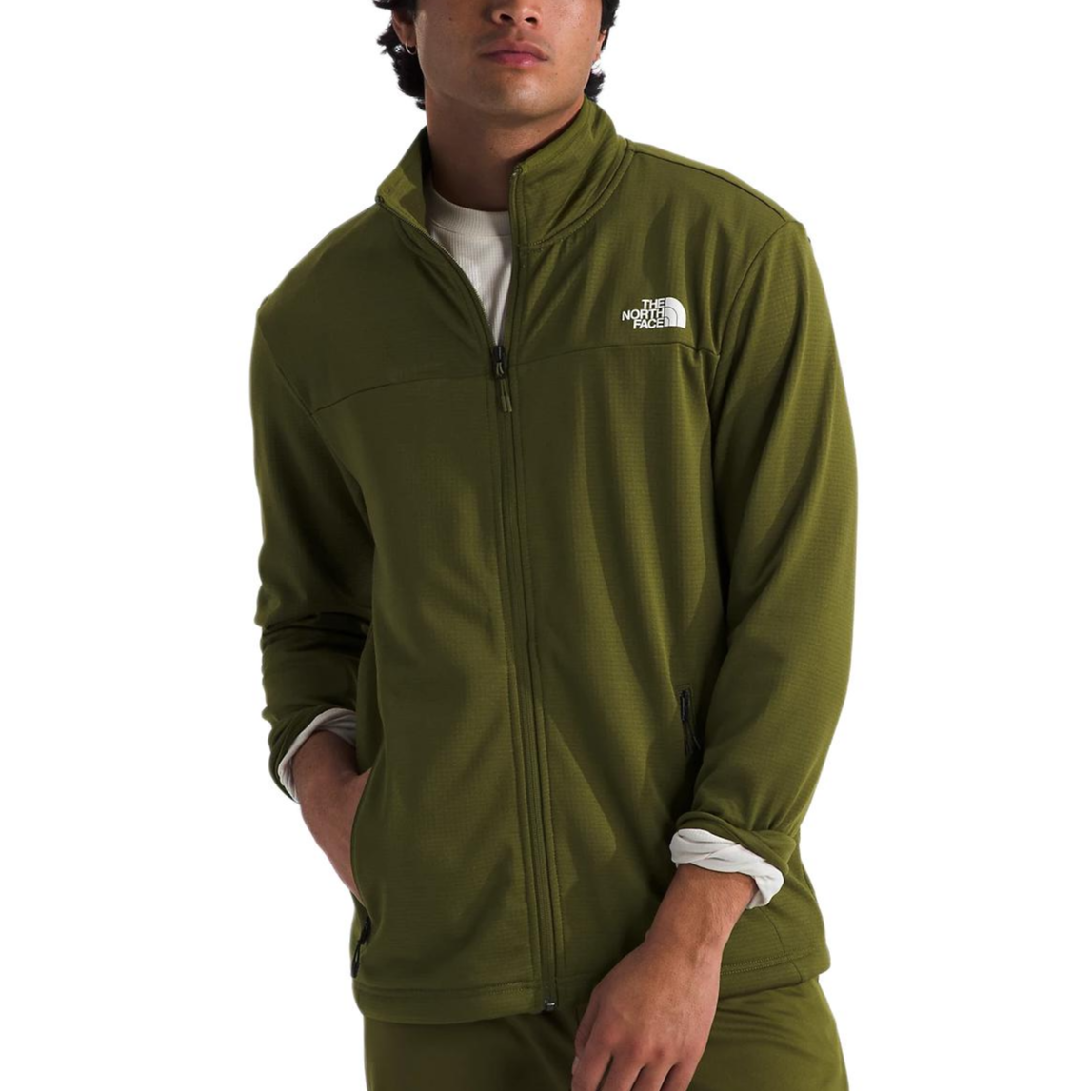 TNF Cedar Trail Grid Loose Fit Long Sleeve Jacket Olive - NF0A8AZF-PIB 圖 6