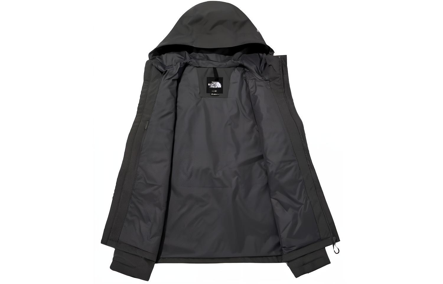 TNF Charcoal Logo Graphic Hoodie Zip-Up Loose Fit Jacket NJ2GQ02C 圖 4