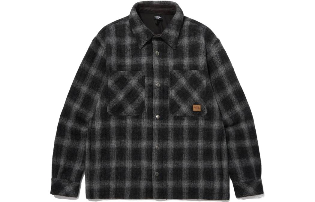 TNF Check Shacket Black Plaid Button-Up Jacket NJ3VP79A