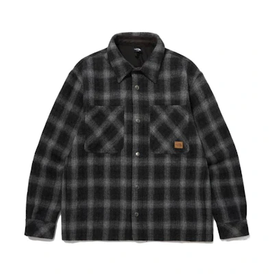TNF Check Shacket Black Plaid Button-Up Jacket NJ3VP79A