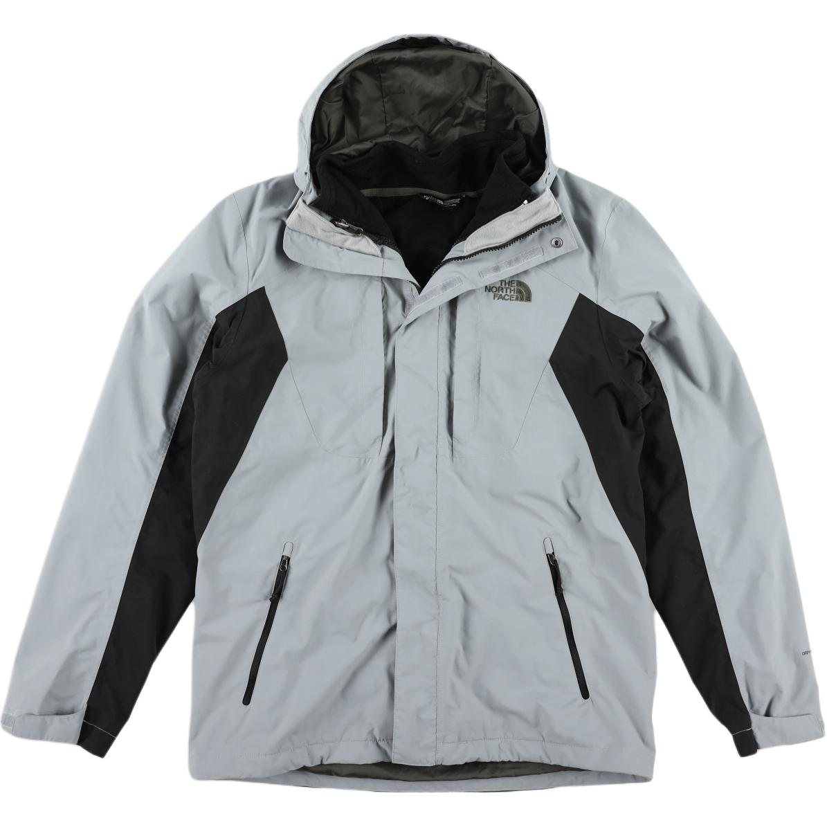 TNF Cinder Triclimate Colorblock Hooded Zip Jacket - Grey NF0A2SZD-V3T