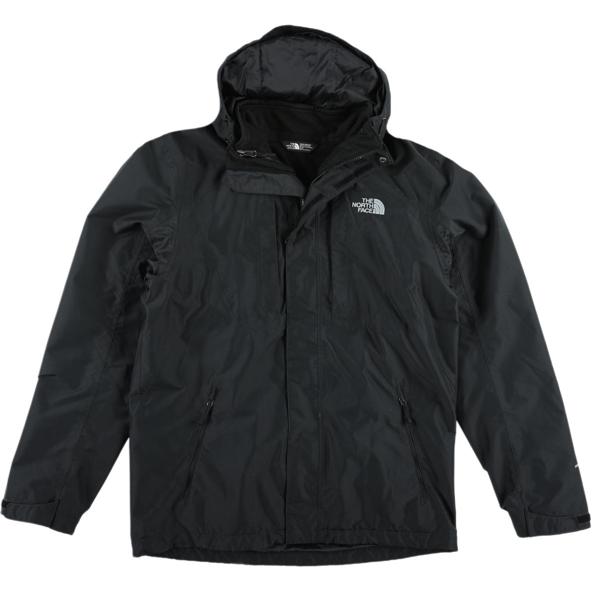 TNF Cinder Triclimate Jacket Black Embroidered Logo Hoodie NF0A2SZD-KX7