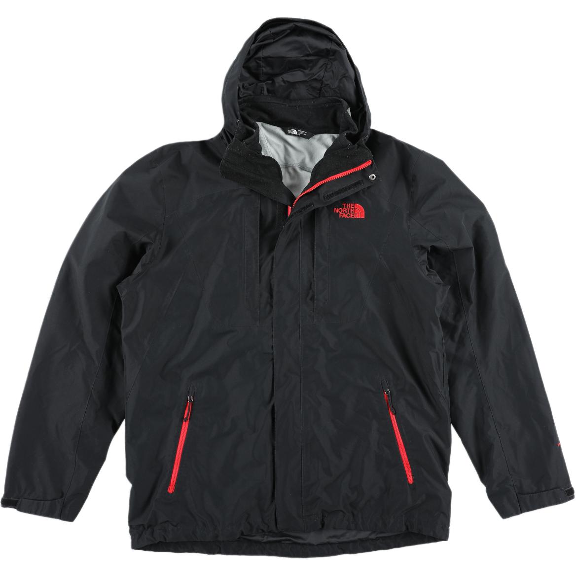 TNF Cinder Triclimate Jacket Black Logo Embroidered Hoodie NF0A2SZD-GAM