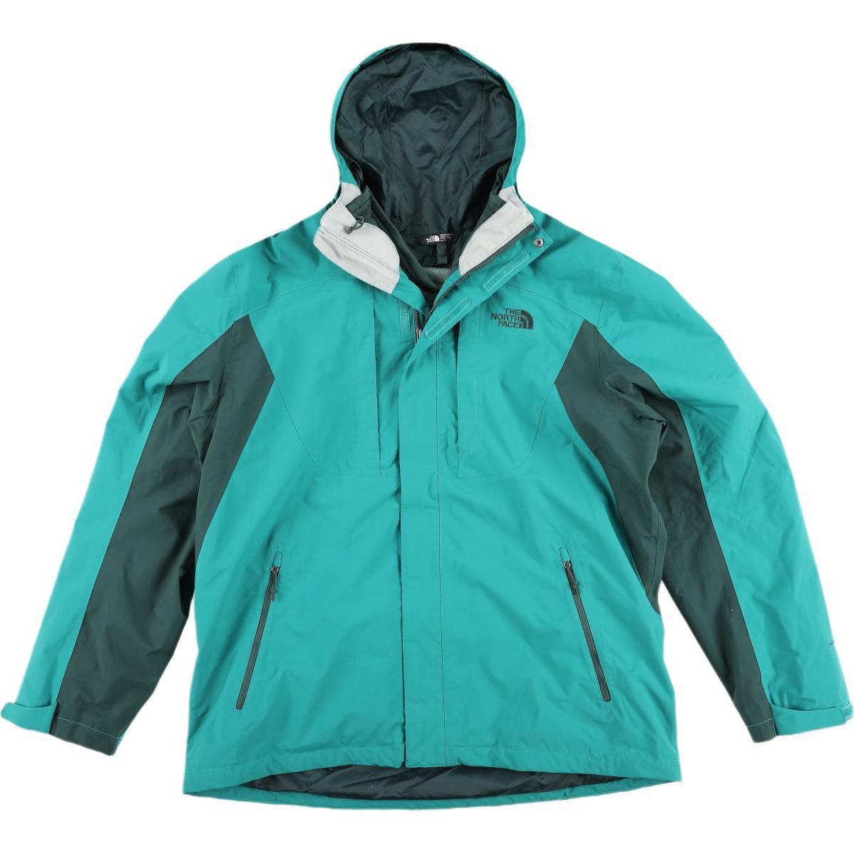 TNF Cinder Triclimate Jacket Green Embroidered Logo Hoodie Coat NF0A2SZD-HBL