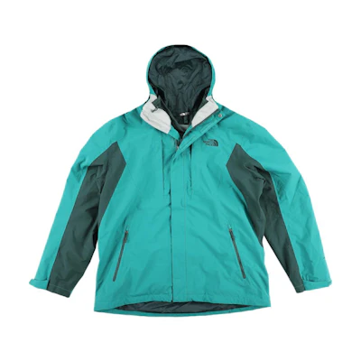 TNF Cinder Triclimate Jacket Green Embroidered Logo Hoodie Coat NF0A2SZD-HBL